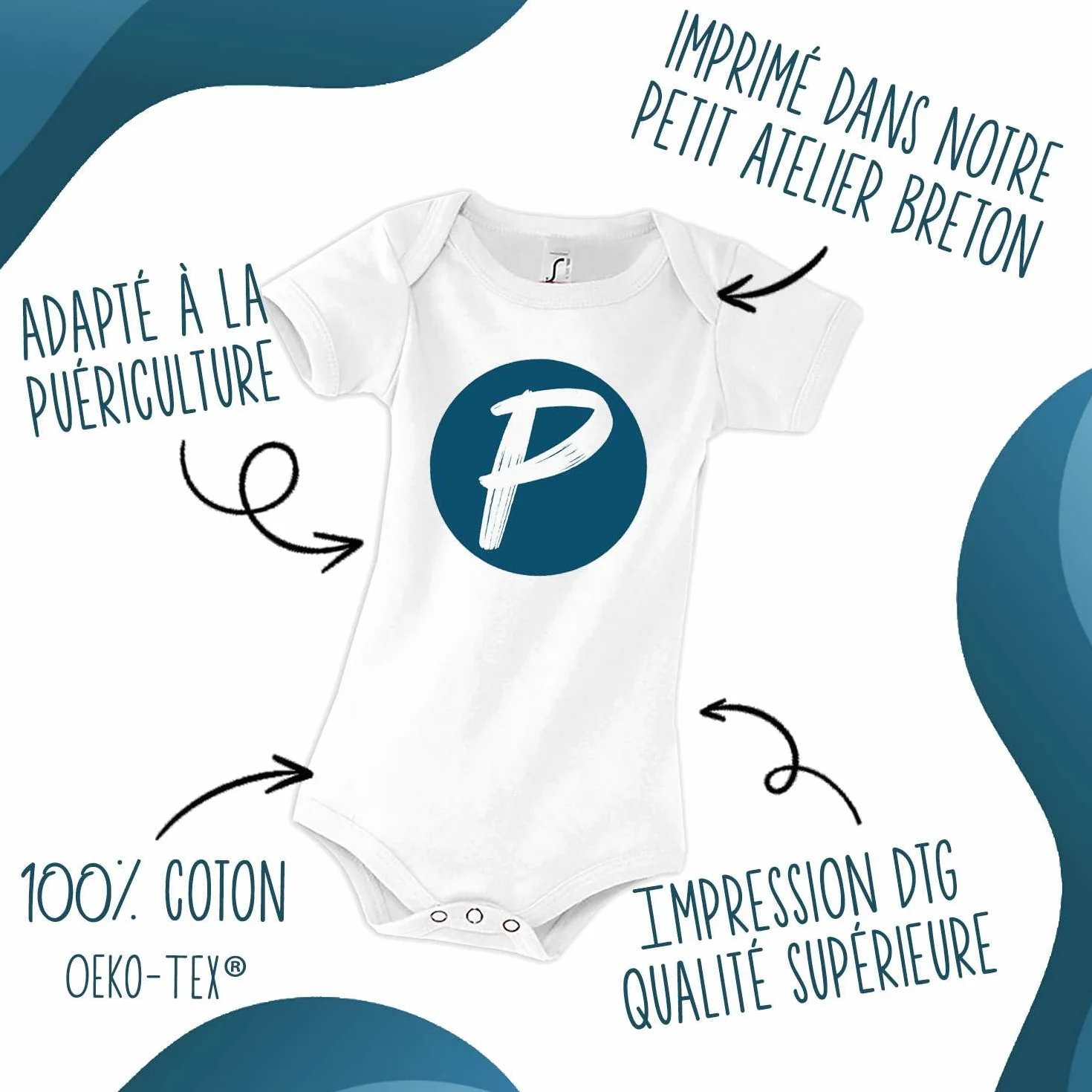 Body bébé prénom personnalisable | Cadeau Naissance Personnalisé pour Nouveau Né Fille et Garçon