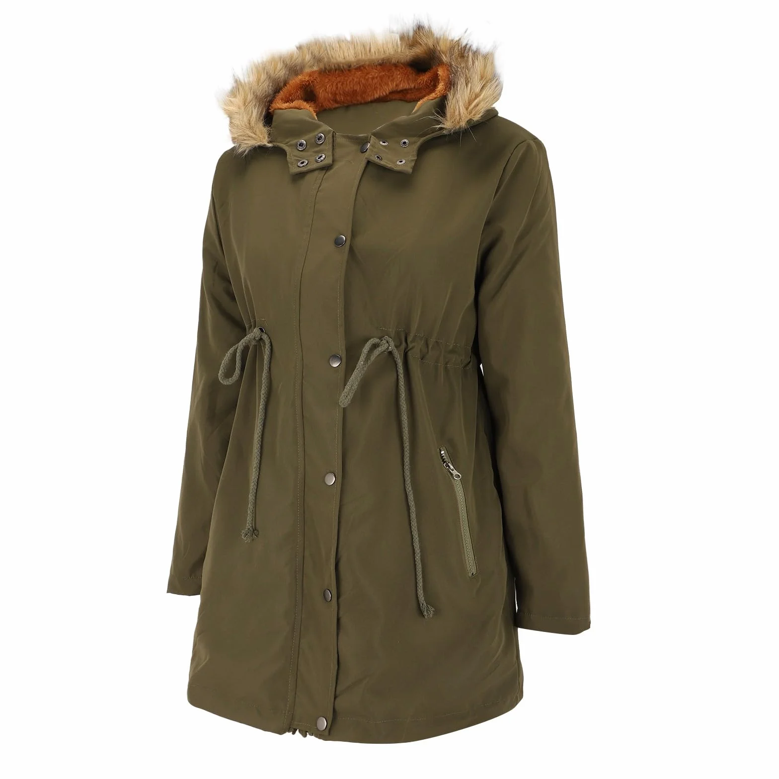 Veste d'hiver femme enceinte 3 en 1 manteau coton parka capuche poches longue bouffante imperméable