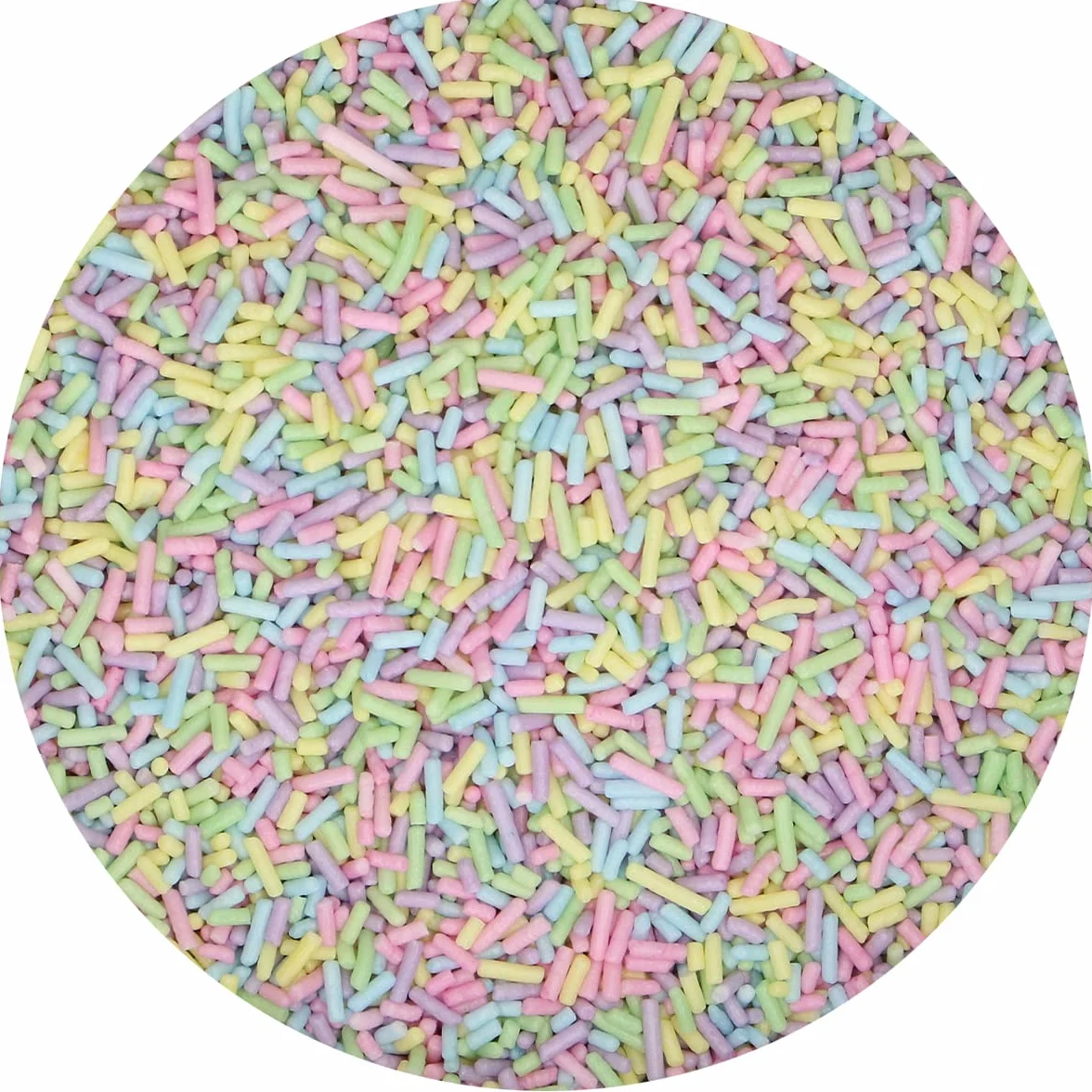 FunCakes Vermicelles de Sucre Pastel : pépites de gâteau, bon goût, parfaites pour la décoration de gâteaux, pépites de cupcakes. 80 grammes.