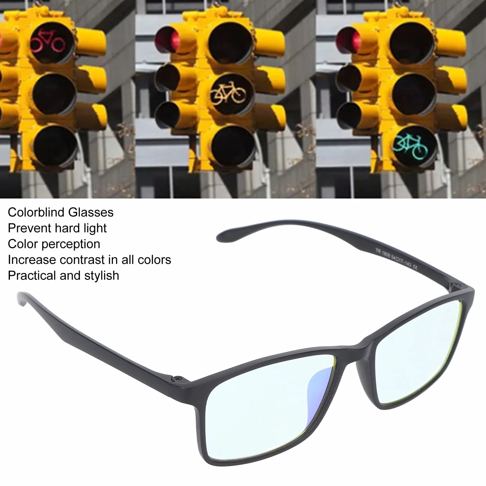 Lunettes Daltonien Correction Rouge-Vert Intérieur Extérieur pour Femmes et Hommes