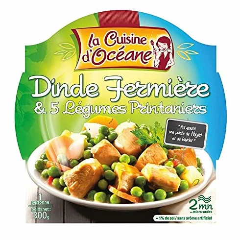 LA CUISINE D OCEANE - Dinde Fermière Et Légumes Printaniers 300G - Lot De 4 - Offre Special