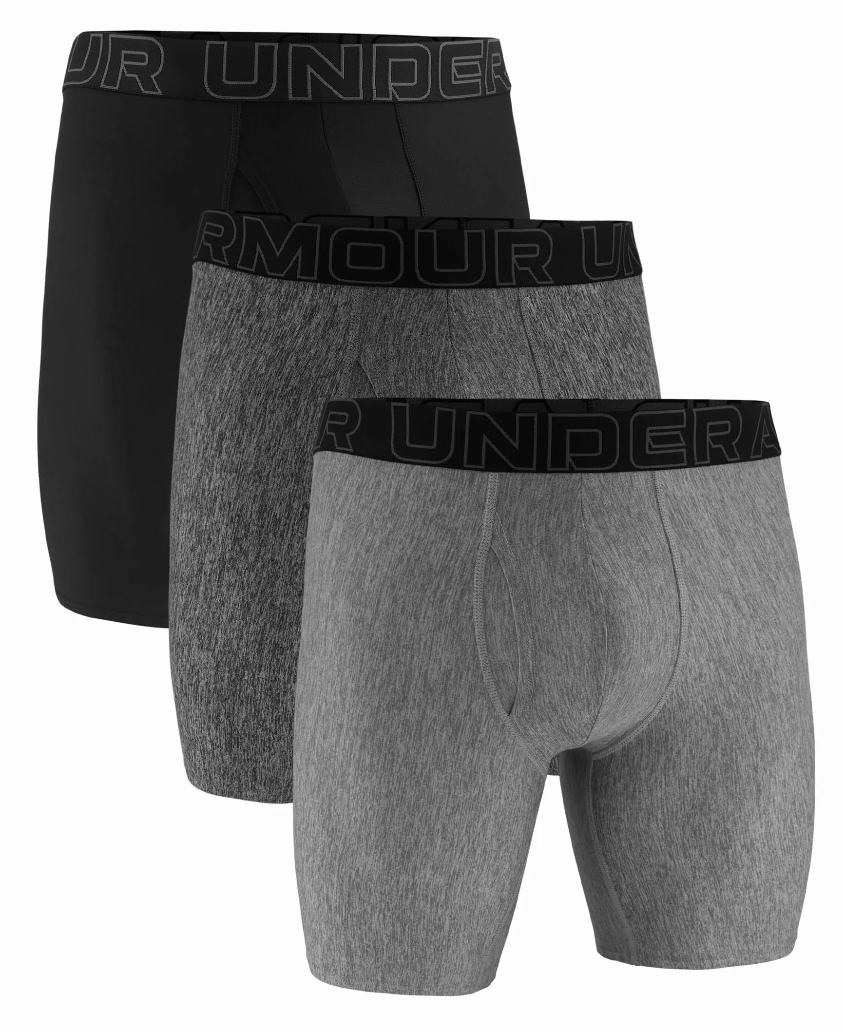 Under Armour Multi-Pack Performance Tech Long-Leg Boxer Brief 9" Inseam Lot de 3 Homme