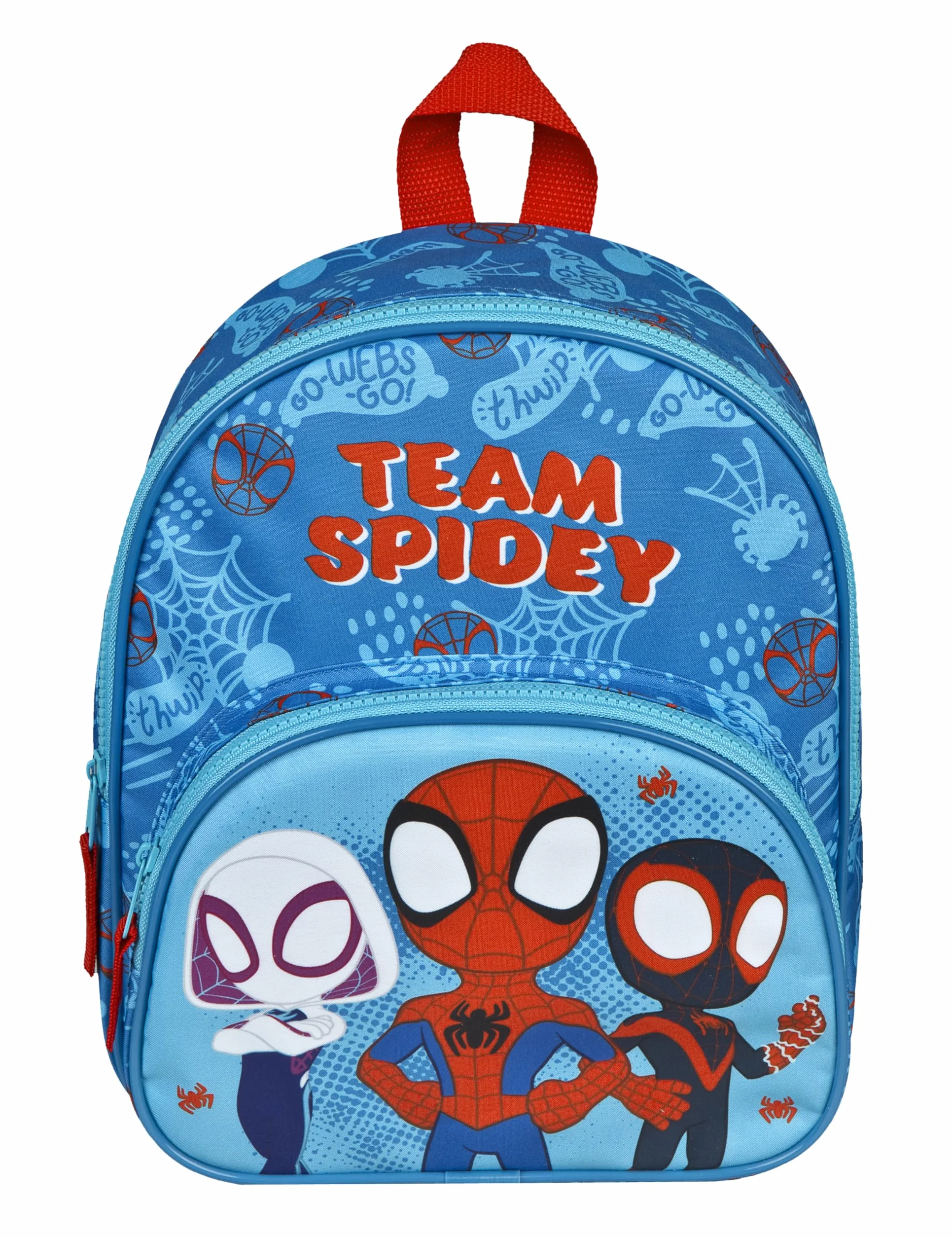 Sac à Dos Enfant Spidey avec Poche Frontale pour Maternelle Loisirs Voyages à partir de 4 Ans