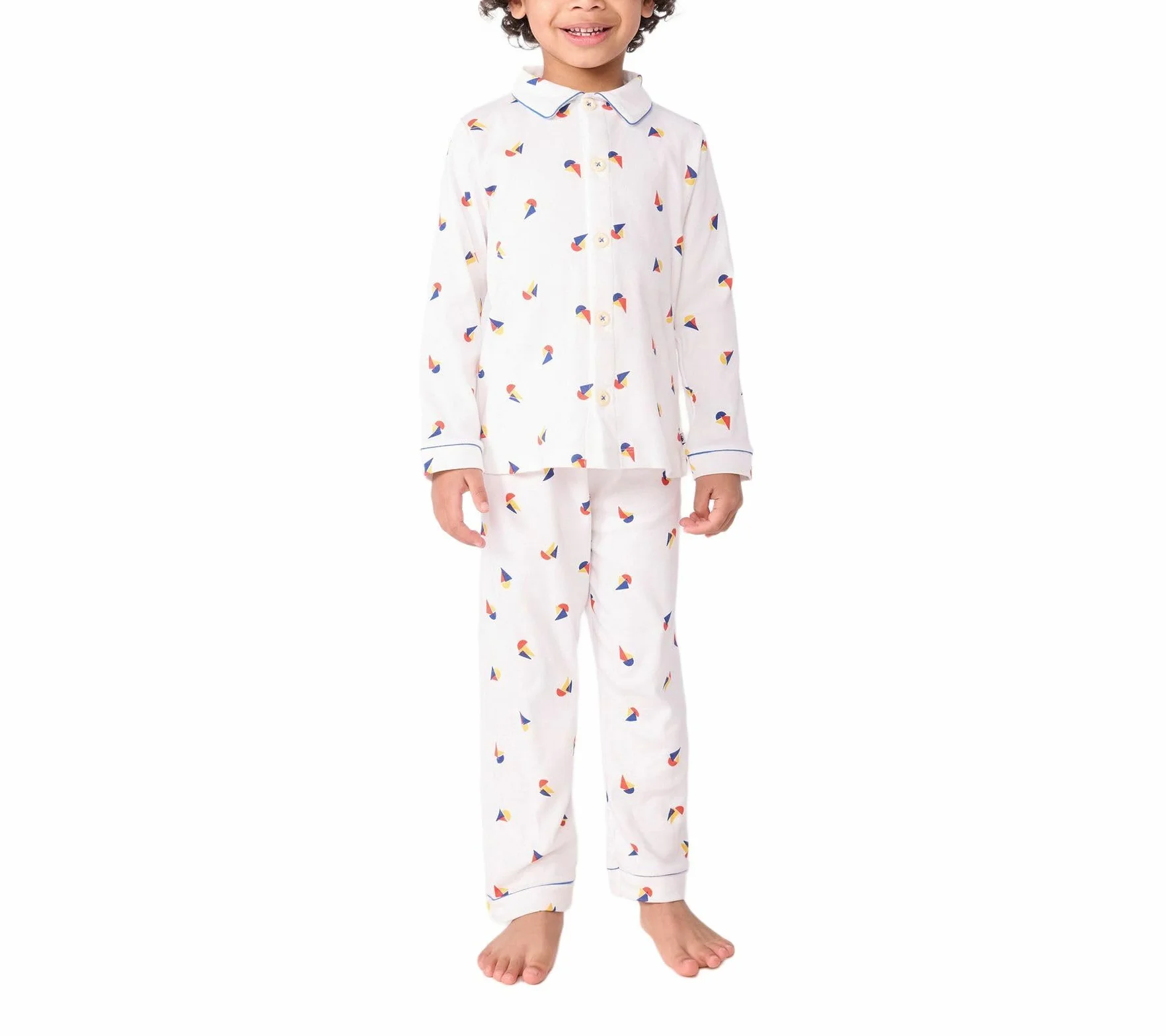 Petit Bateau Pyjama Boutonné Enfant Coton Imprimé Garçon Lot de 1