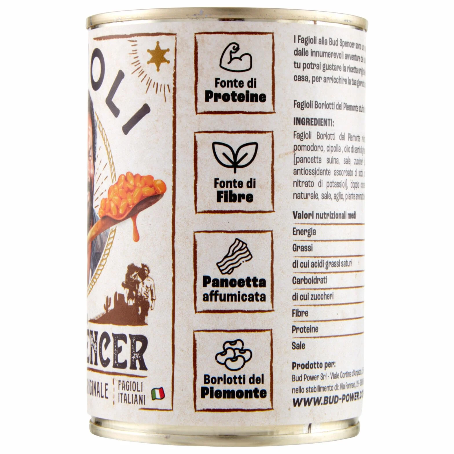 Fagioli alla Bud Spencer – Haricots cuisinés en sauce, boîte 400 g, Recette italienne originale ou Tex-Mex (fagioli neri) Prêts à réchauffer, Source de protéines, Italian + Italian Gourmet polpa 400g