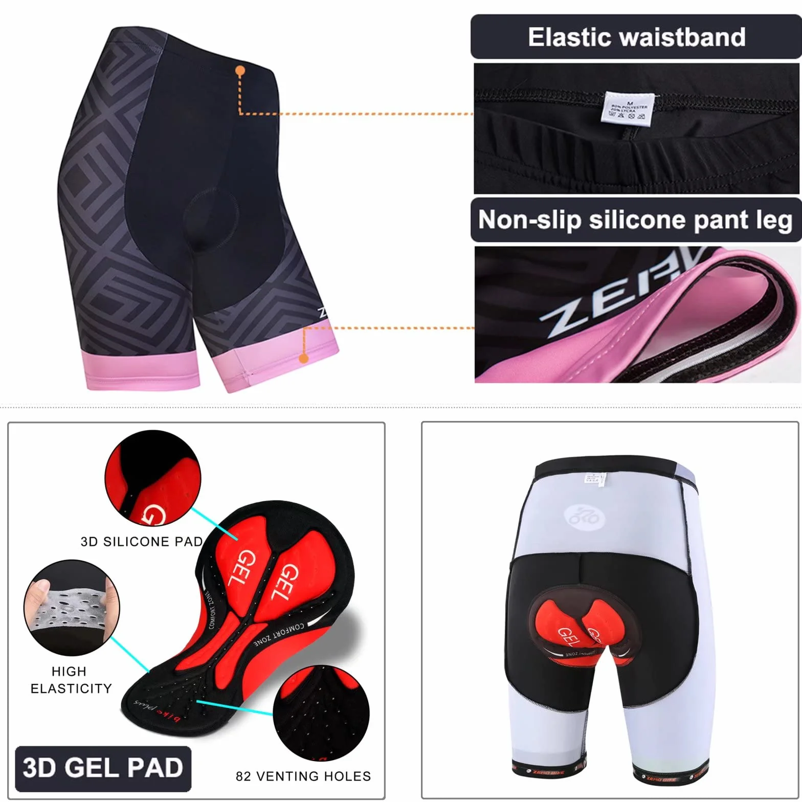 Femmes Maillot Cyclisme Respirant Séchage Rapide Jersey Manches Courtes Veste + Shorts 3D Coussin Rembourré Set