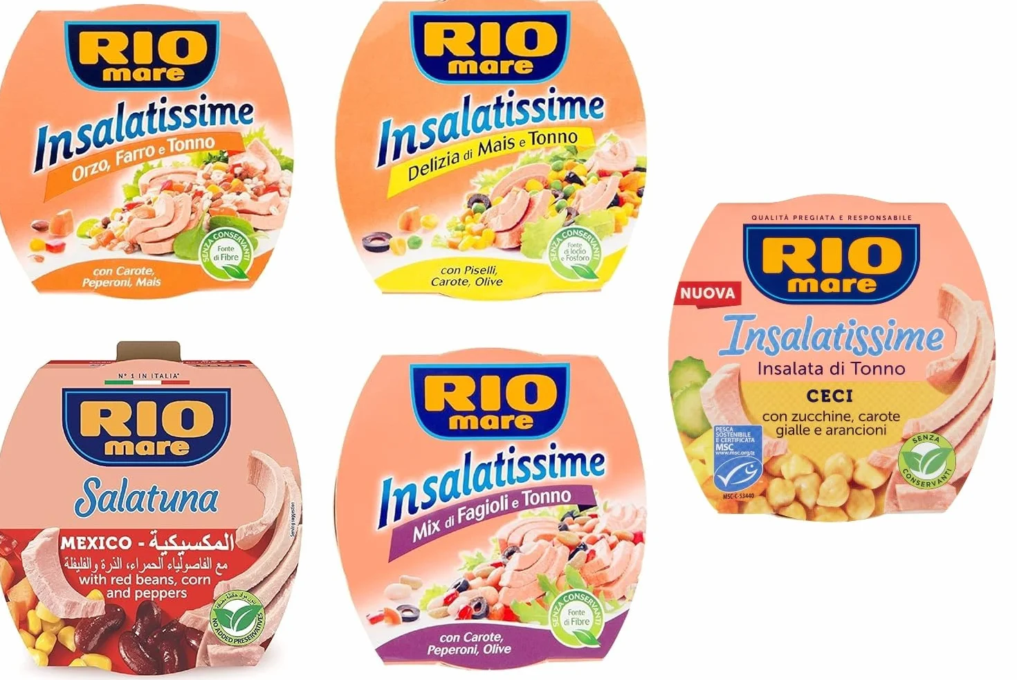 Rio Mare Insalatissime Thon à l'huile d'olive Salades de thon 5 x 160 g