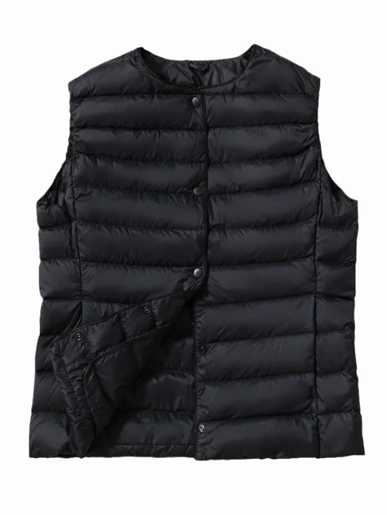 Gilet en Duvet de Canard pour Femme Chaud Sans Manches Hiver