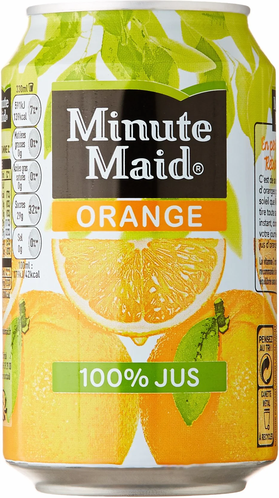 Minute Maid cannettes Orange 33 cl Pack de 6 - Lot de 2