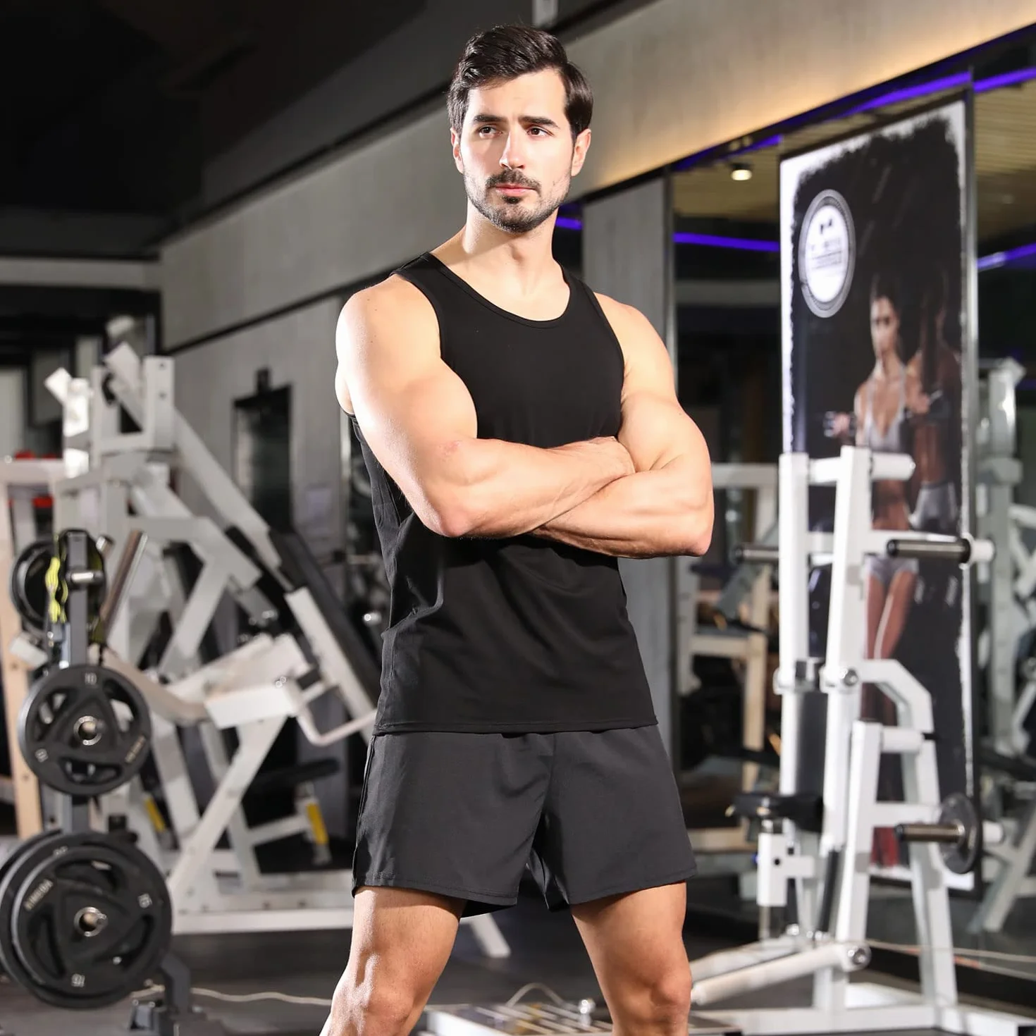 Rane Sports Débardeur de Gym pour Homme, t-Shirt sans Manches en Coton Fitness Musculation