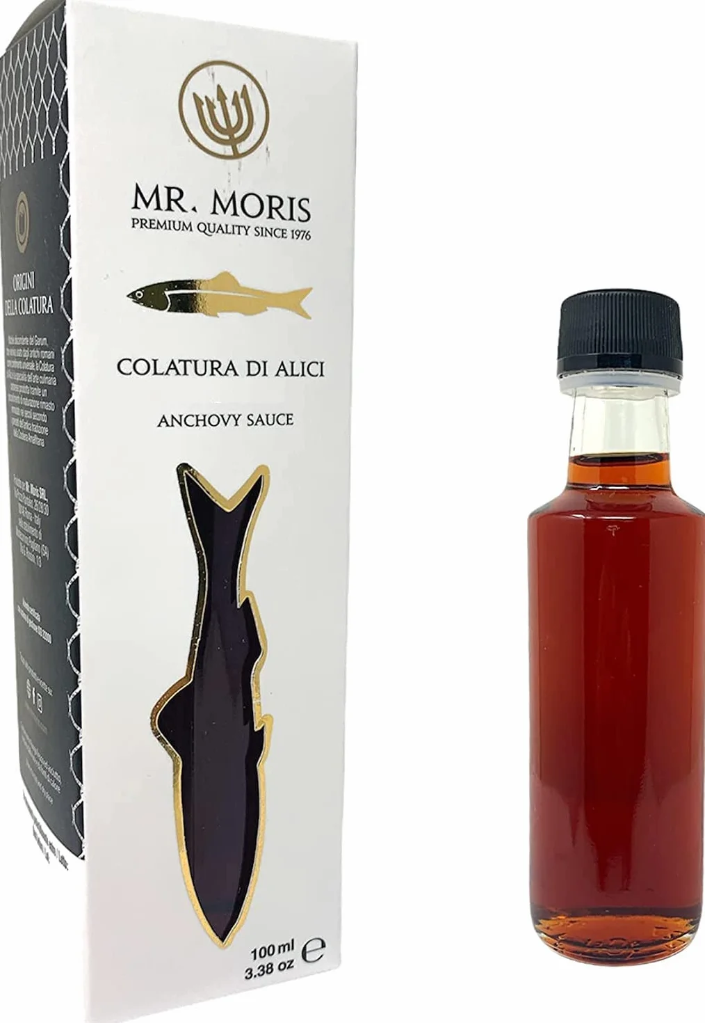 Mr. Moris │ Colatura di Alici de Cetara │ Sauce aux anchois │ Fabriquée en Italie │ 100 ml