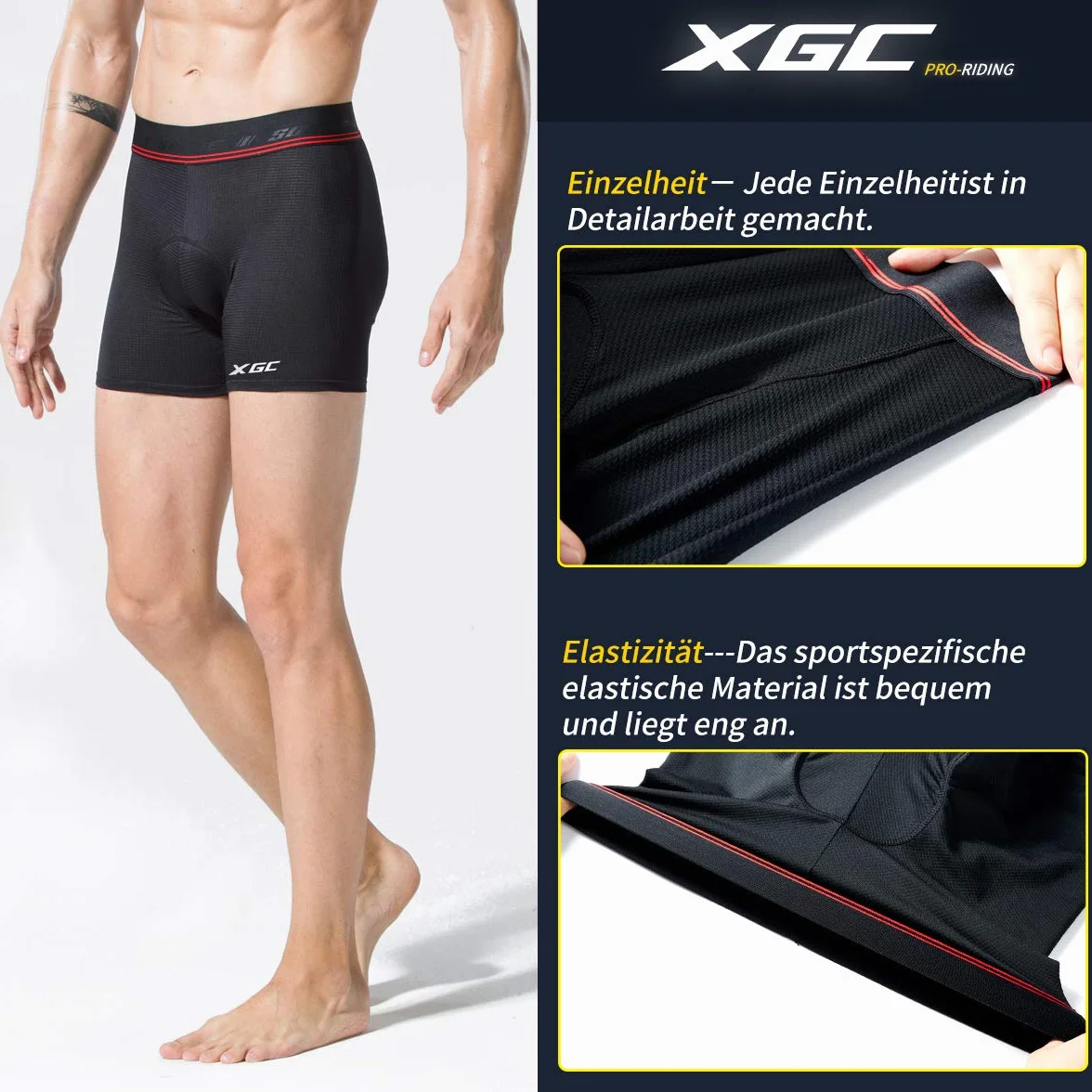 Short de cyclisme homme rembourrage gel 4D respirant haute densité