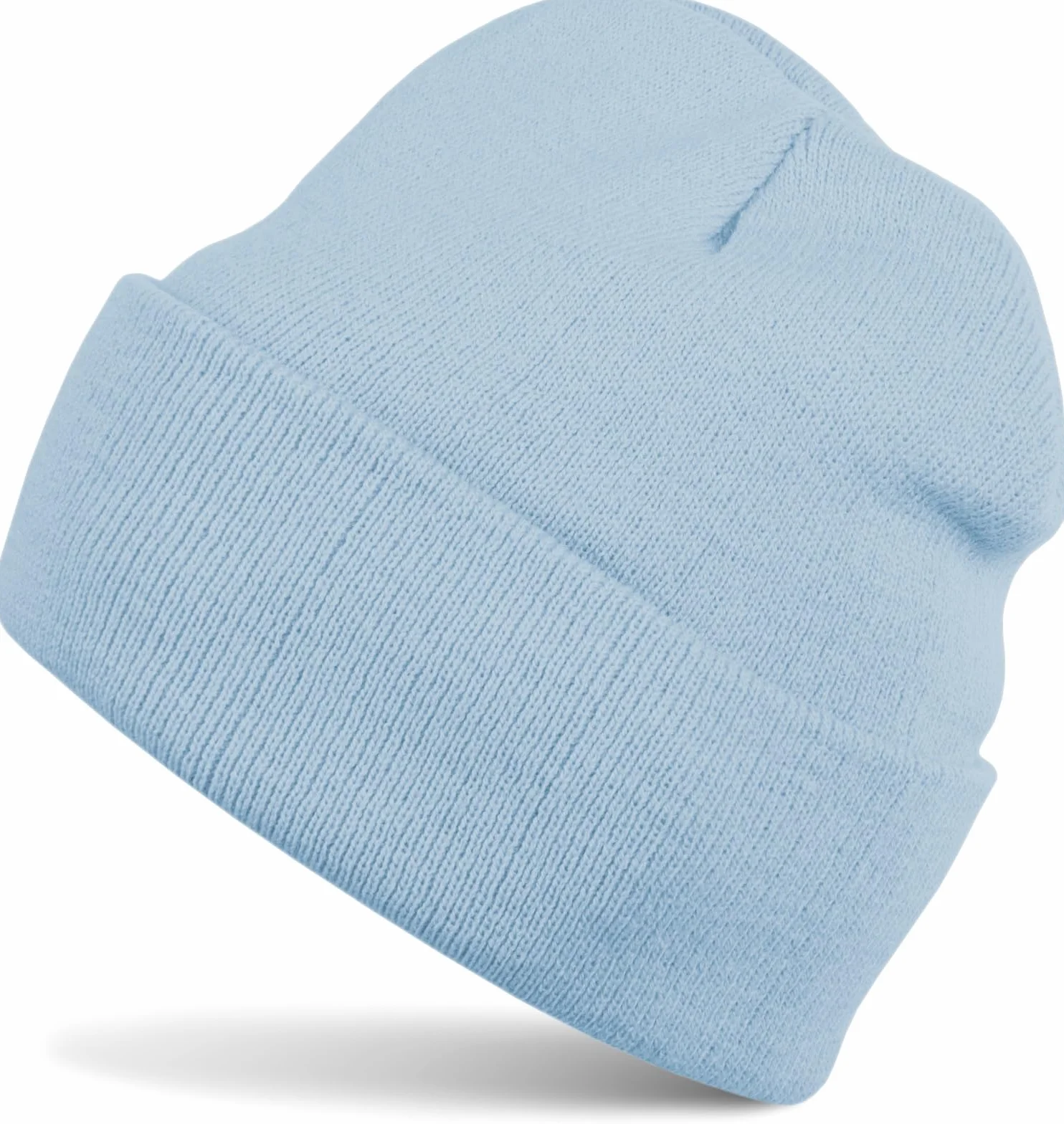 Bonnet Enfant Tricot Large Bord, Bonnet Fin Tricoté Double 2-5 Ans