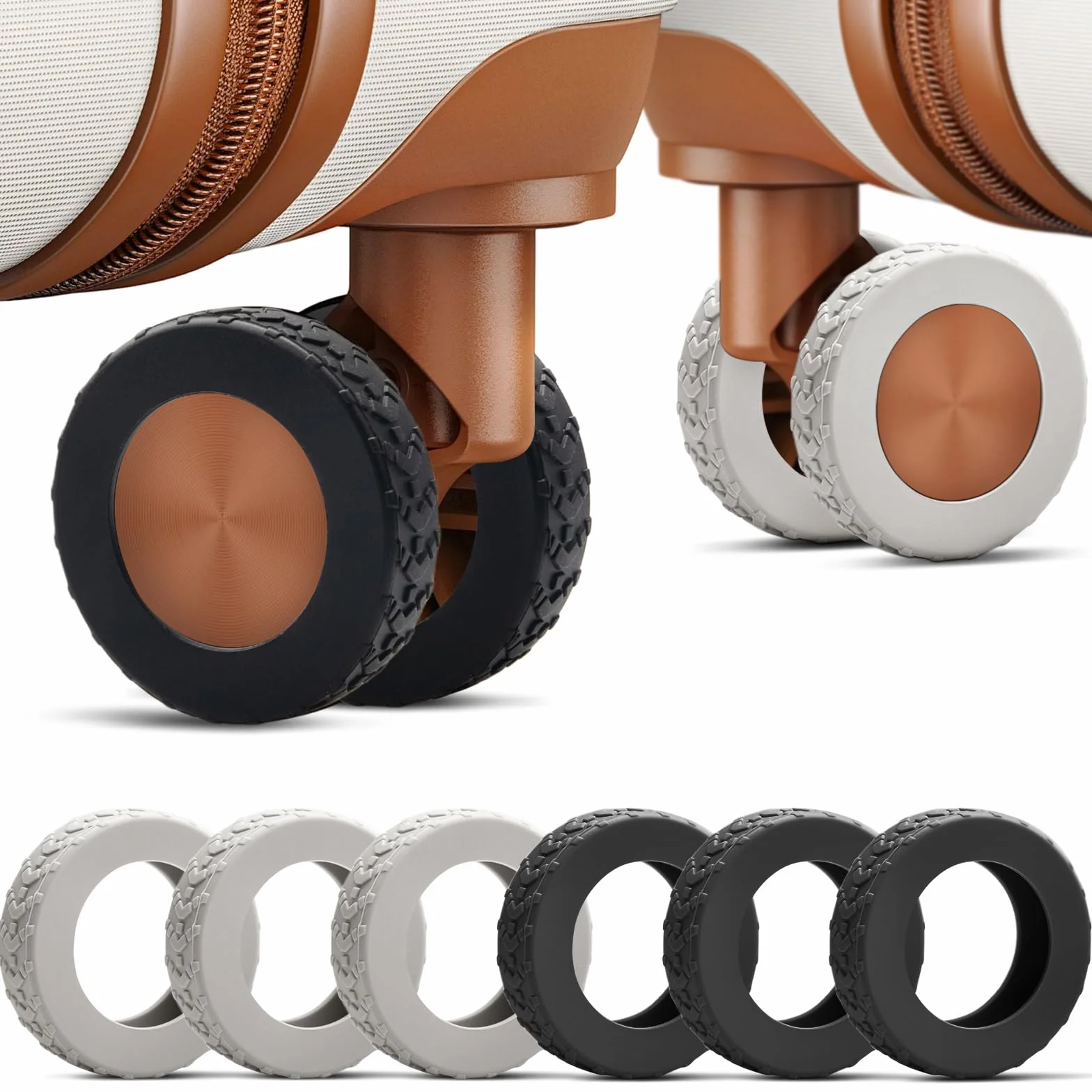 Protection Roue Valise 16 pièces Housses en silicone anti-rayures Réduction du bruit