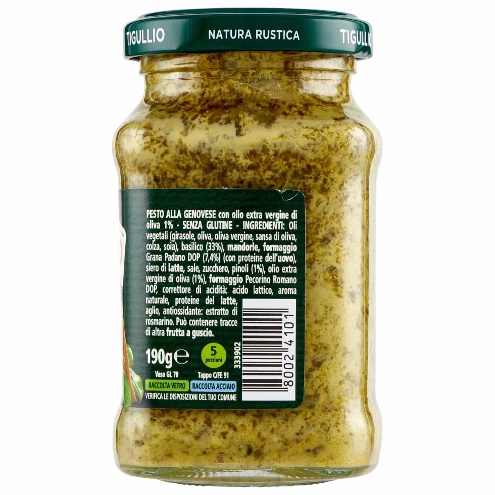 Star Tigullio GranPesto Alla Genovese Lot de 3 sauces au basilic 190 g + polpa gourmet italienne 400 g