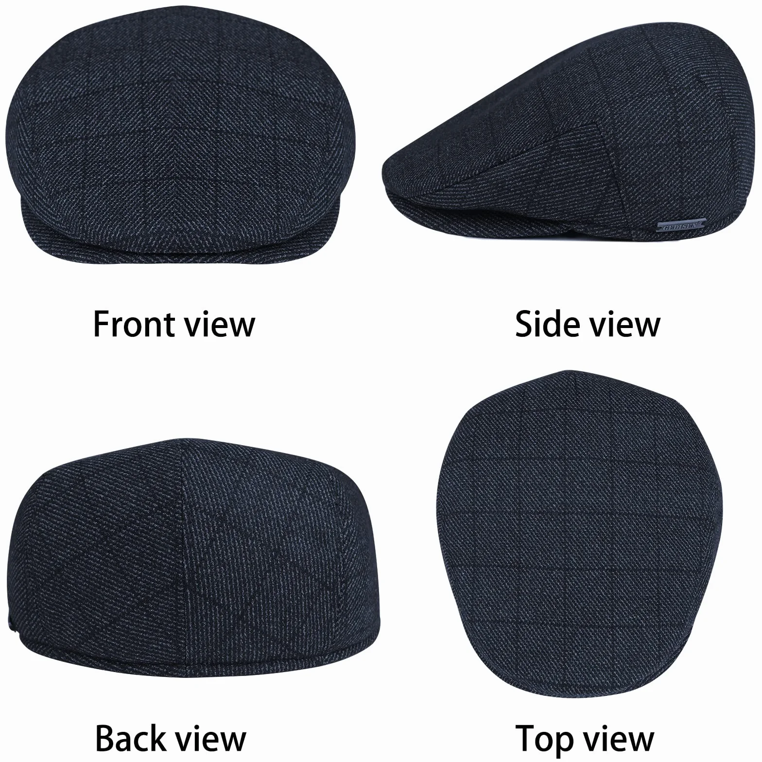 Béret Plate Homme Casquette Gatsby Chapeau Hiver