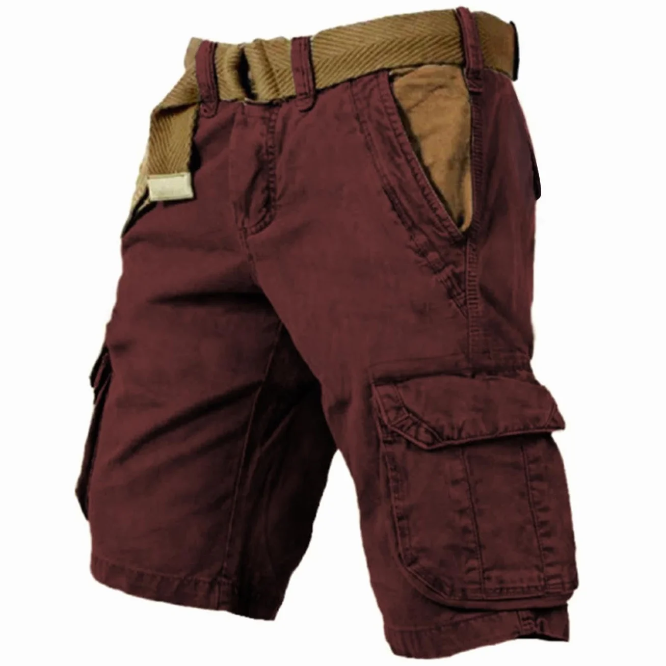 Short cargo tactique multi-poches pour homme randonnée plein air séchage rapide léger extensible camouflage