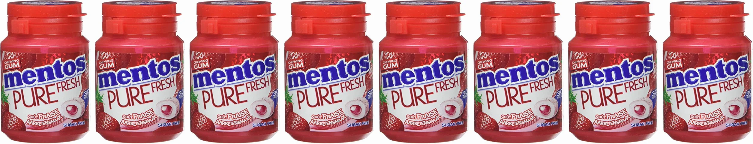 Mentos Gum pure fresh fraise set de 6 boîtes 360 g