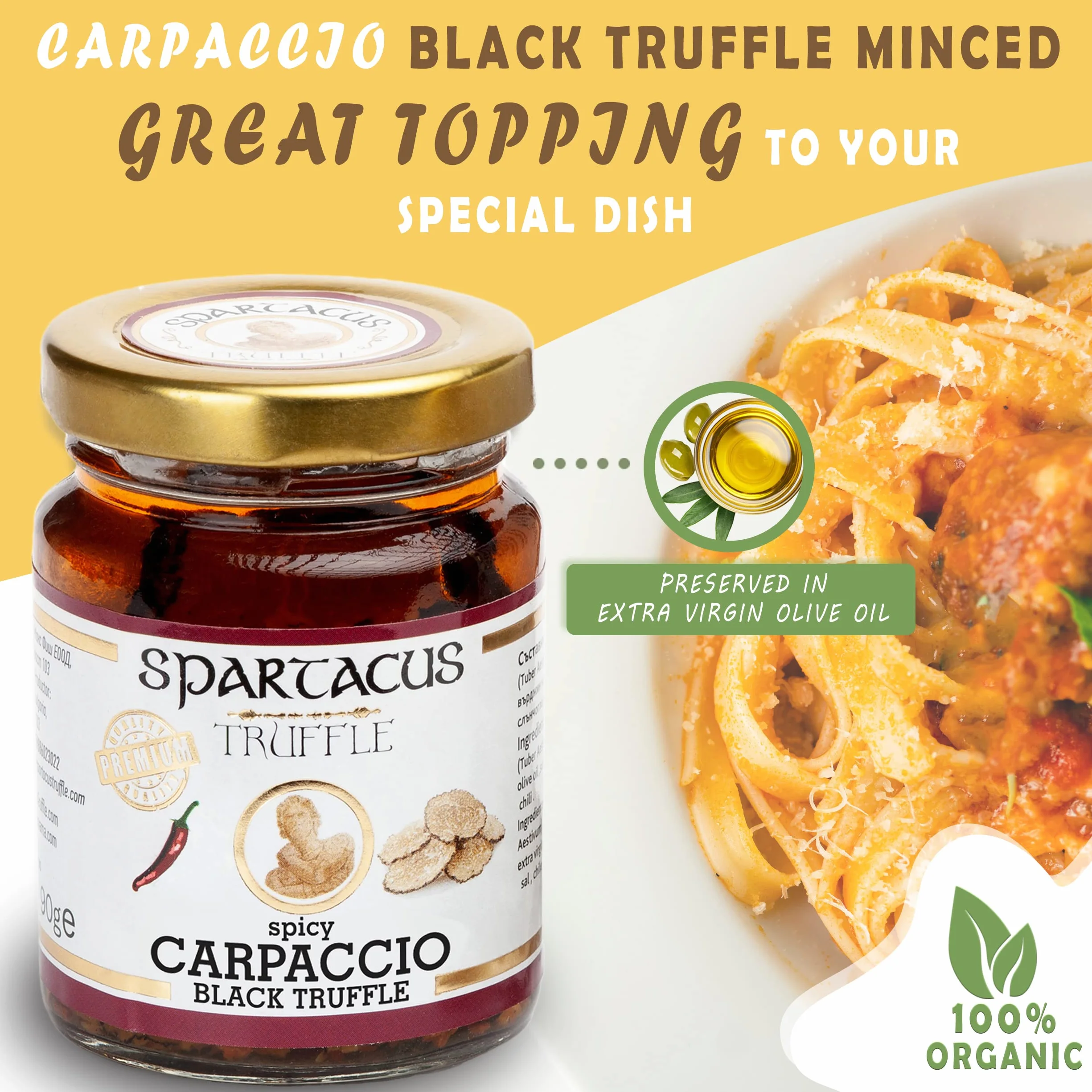 Spartacus Carpaccio Truffe noire légèrement épicée | Excellence culinaire, Truffes noires exquises, Pour les gourmets