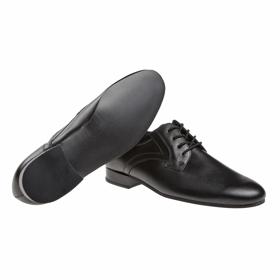 Chaussures de Danse Hommes Cuir Noir Semelle VarioSpin Talon Standard 2 cm Made in Germany