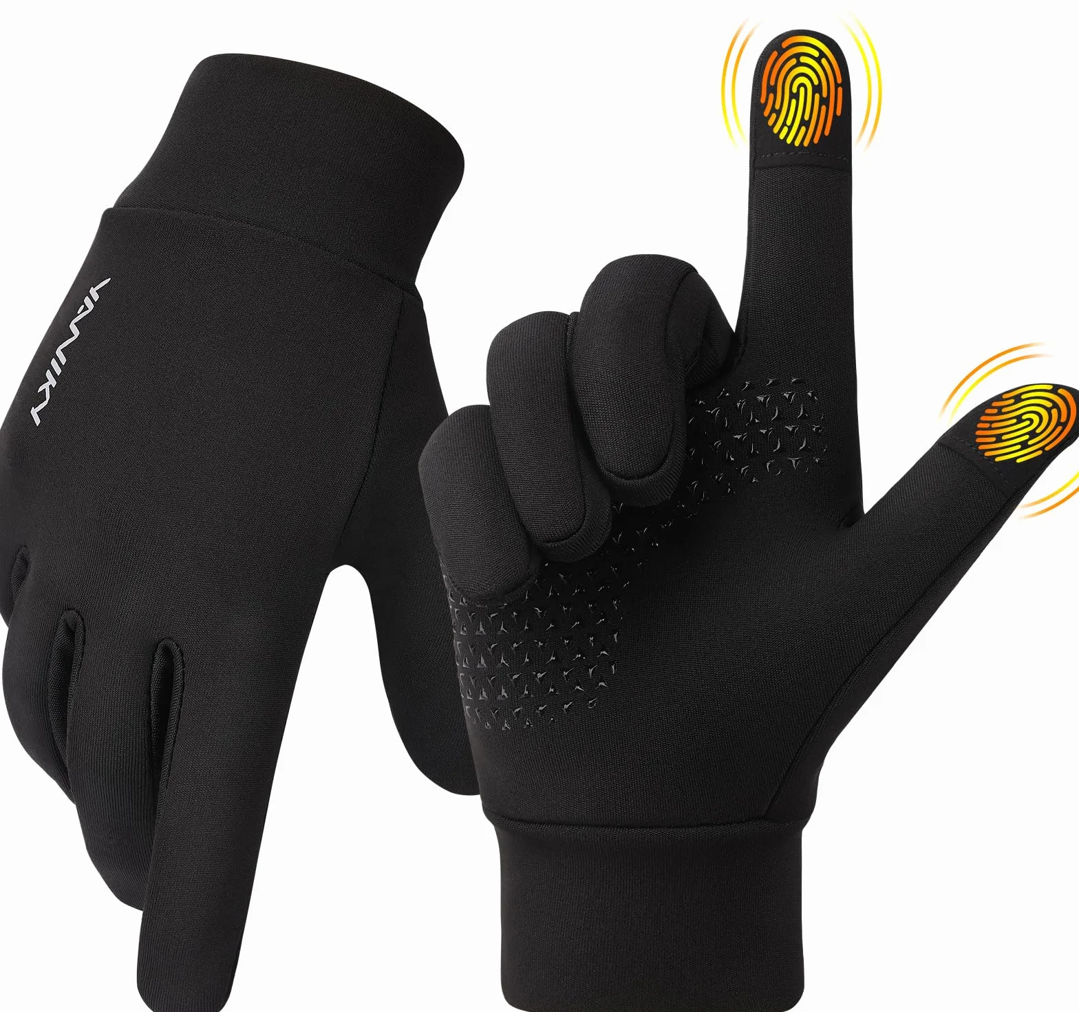 YANIKY Gants Cyclisme Coupe-Vent Thermiques Homme Femme Antidérapants Écran Tactile Vélo Course Randonnée