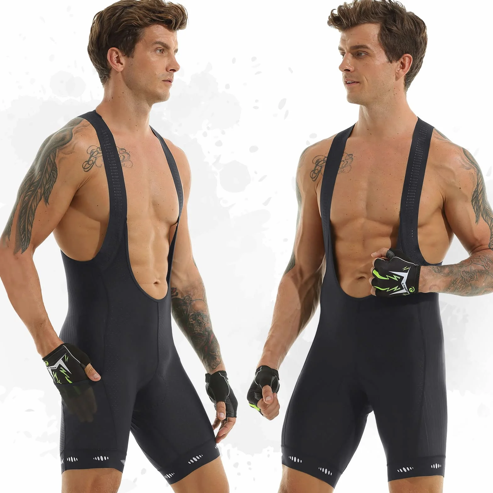 X-TIGER Shorts de Cyclisme Homme avec Gel 5D Pantalon Cuissard Vélo Rembourré Court VTT Route Sports Fitness