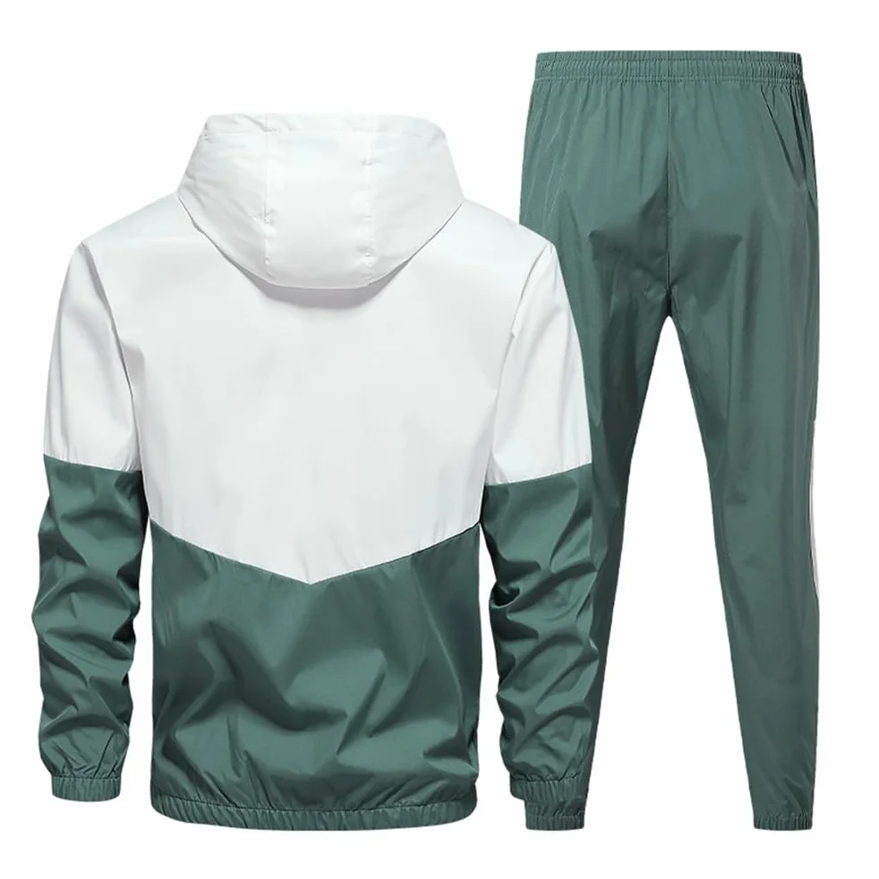 Ensemble Homme Survêtement Veste à Capuche Zippé et Pantalon Longue Jogging Automne Printemps