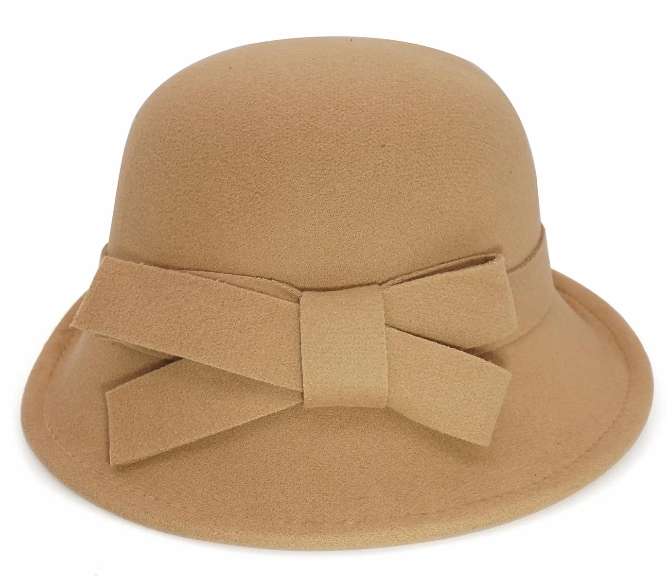 MESU Chapeau Cloche en Feutre Vintage Années 1920 Bords Courbés
