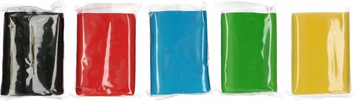 FunCakes Multipack de fondant Facile à utiliser, lisse, flexible, doux et souple, parfait pour la décoration de gâteaux, sans halal, casher et sans gluten. 5 couleurs, 5 x 100 g, couleurs essentielles