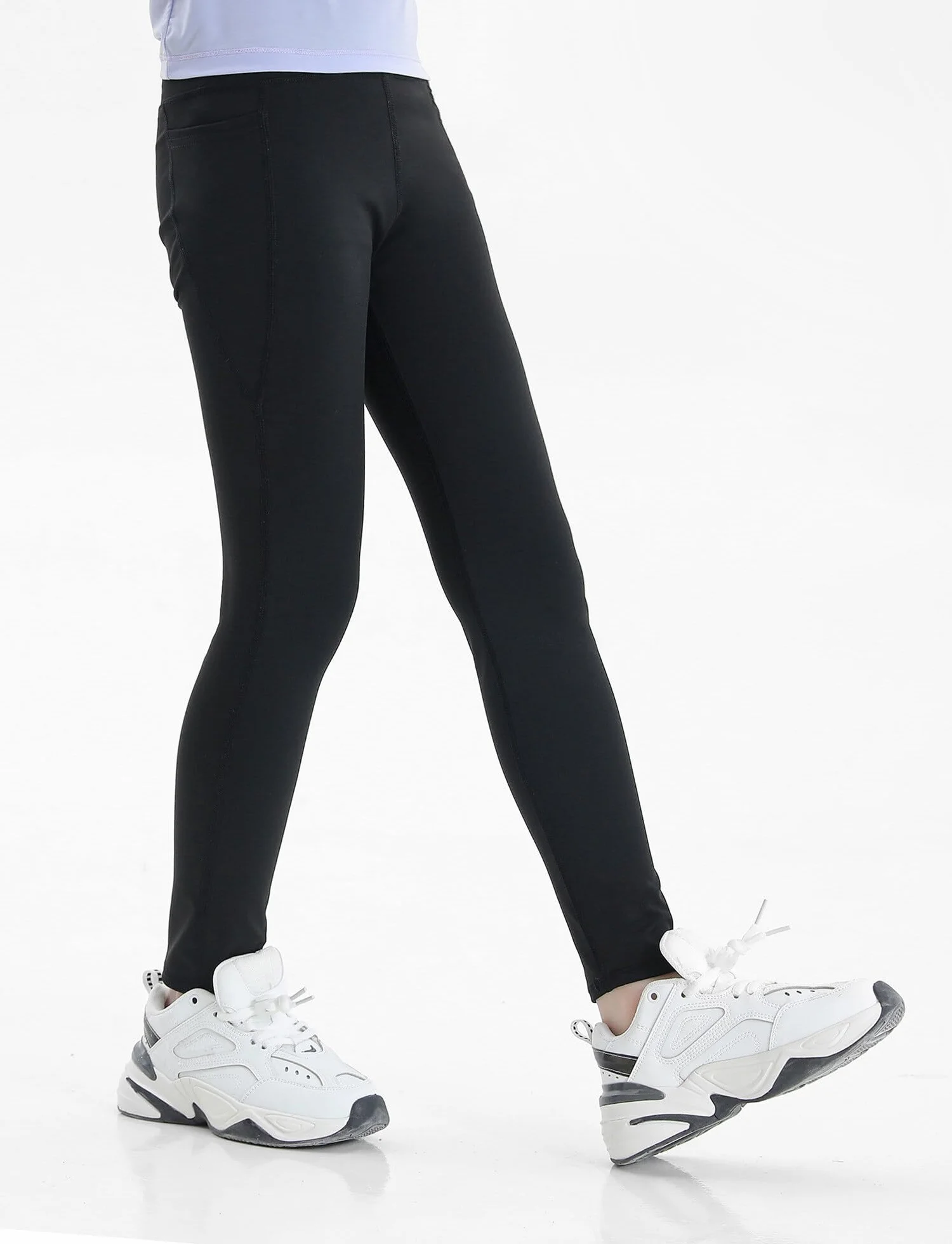 SEAUR Legging de Sport Fille 4-12 Ans Gymnastique Yoga Pantalon Fitness 100-150cm