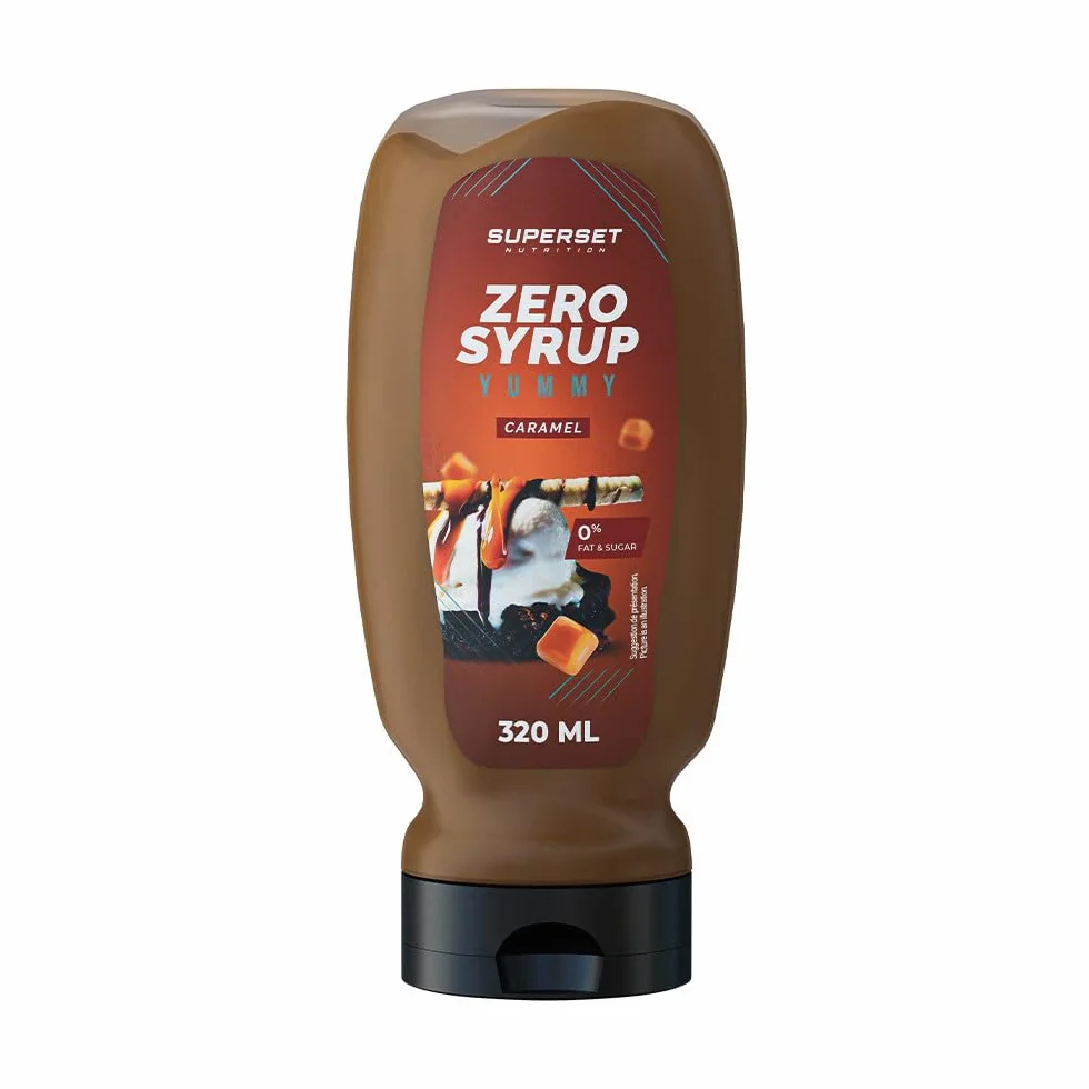 Superset Nutrition | Yummy Zero Syrup (320ml) | Sirops zéro calories | Sirops zéro calorie ultra gourmands - Caramel