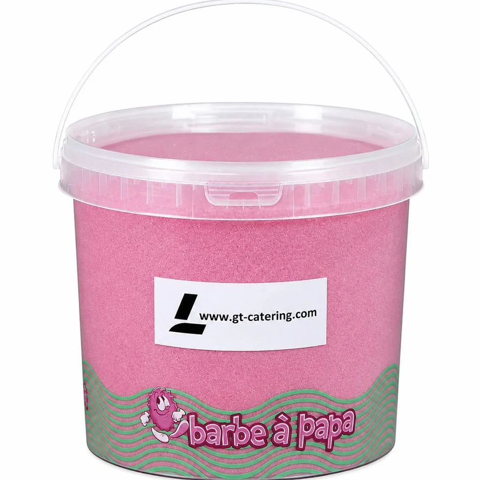 GT CATERING Sucre pour barbe à papa goût fraise - 5 kg - Fabriqué en France