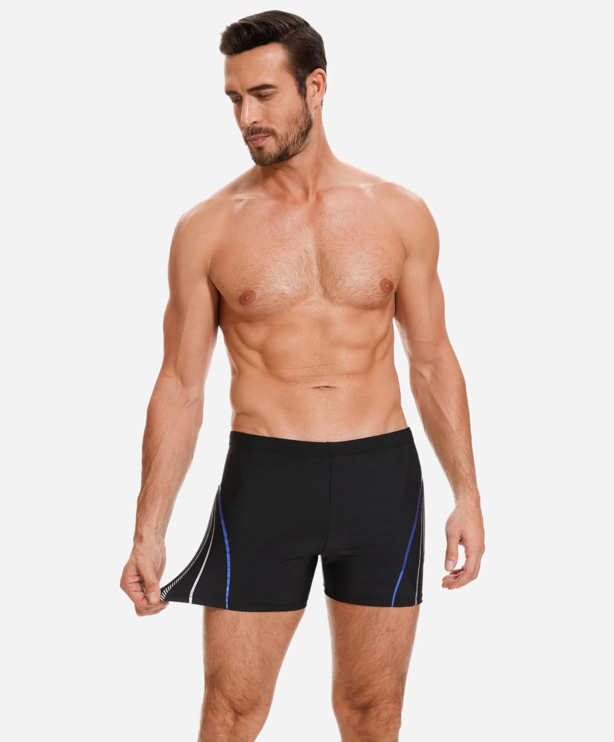 AMZSPORT Maillot de Bain Homme Séchage Rapide Boxer Plage Cordon de Serrage