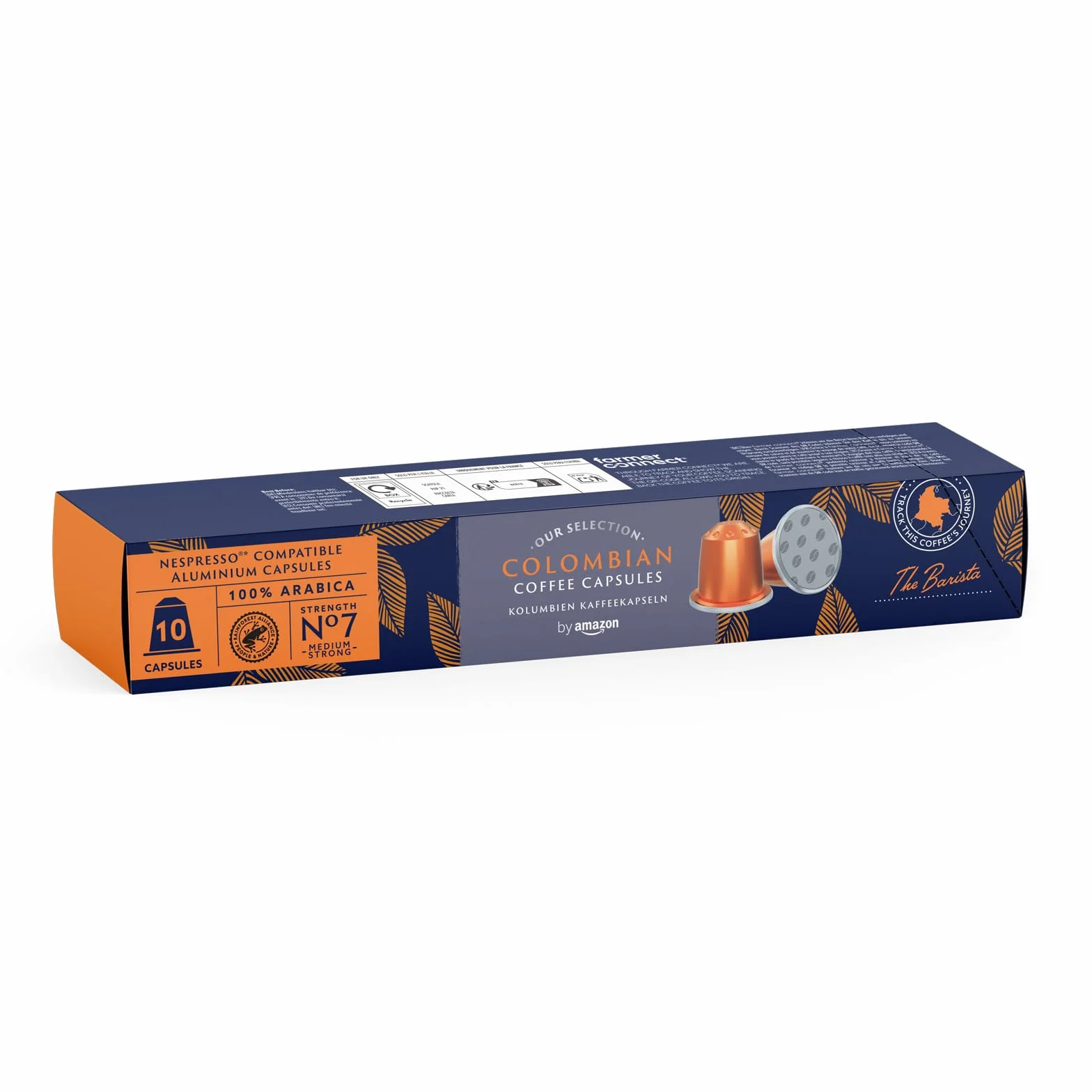 by Amazon - Café colombien compatible Nespresso, Torréfaction Moyenne, 100 capsules en aluminium, 10 unités, lot de 10 - Certifié Rainforest Alliance