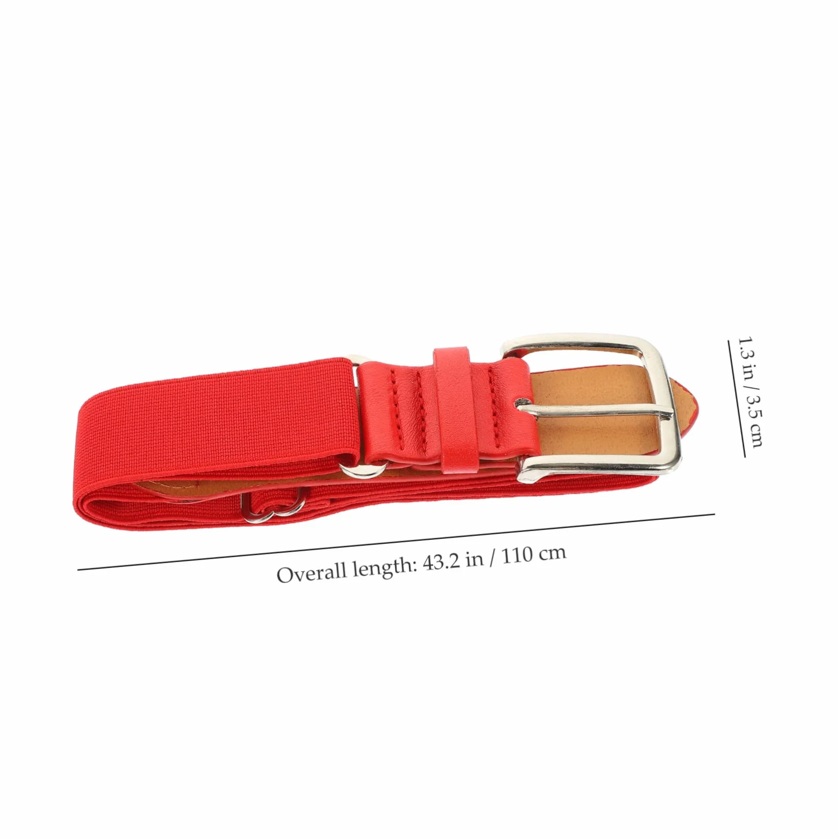 Ceinture Élastique Baseball Rouge Ajustable Hommes Femmes Sport