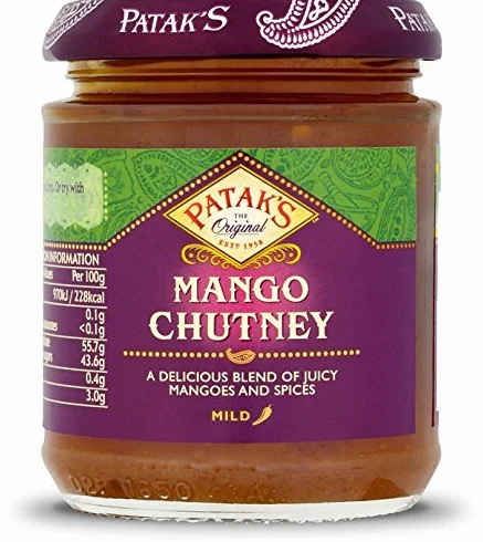 Patak's - Chutney de mangue - moyennement épicé - lot de 2 pots de 340 g