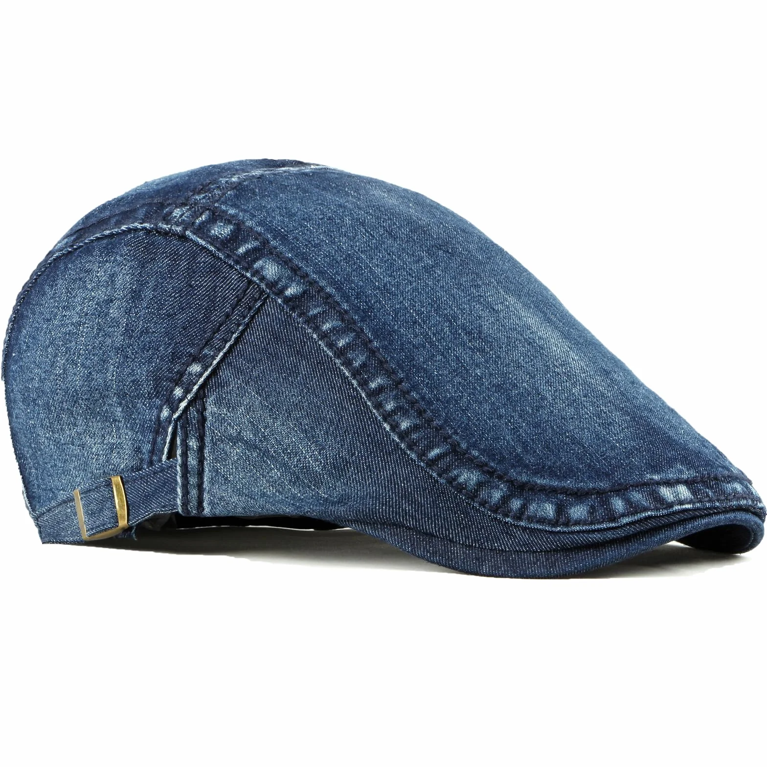 YAMEE Béret Homme Denim Classique Réglable Protection Solaire Unisexe Vintage 55-60cm