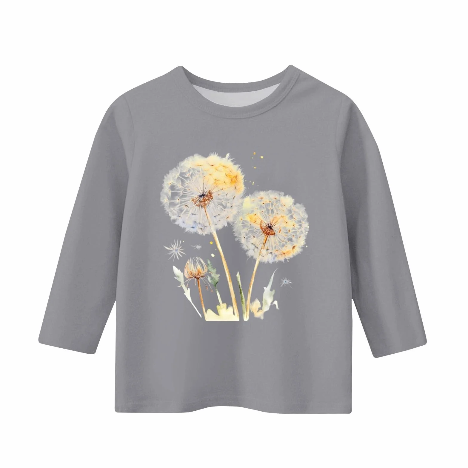 T-shirt décontracté à manches longues pour filles - Chemisier d'été mignon pour enfants - T-shirt athlétique - Vêtements de sport pour adolescents - Tenue en coton doux