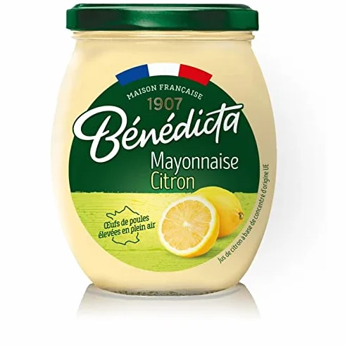 BENEDICTA - Benédicta Mayonnaise Citron Bocal 255G - le Lot De 4