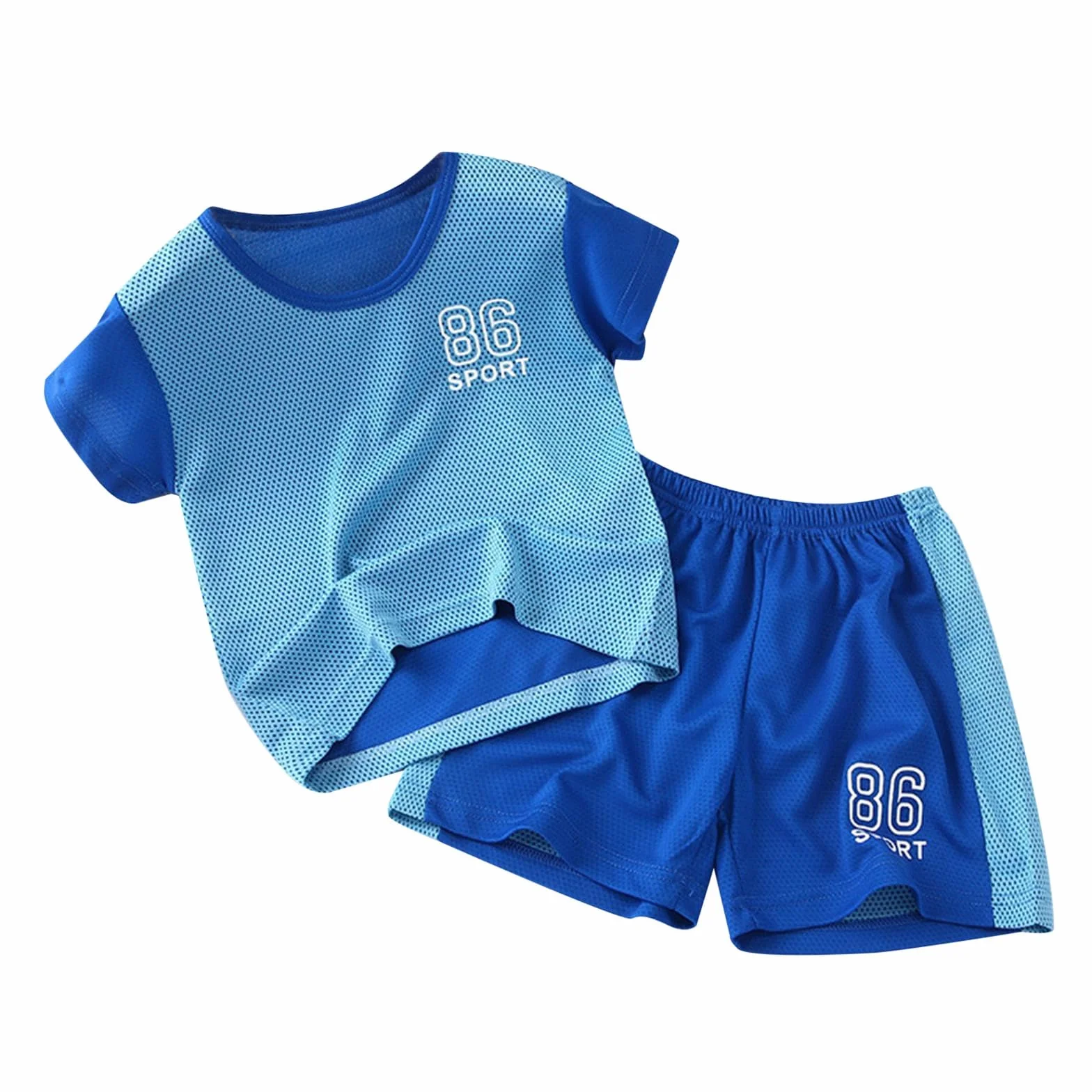 Ensemble t-shirt à manches courtes pour enfant sport fille basketball short de football 2 ensembles