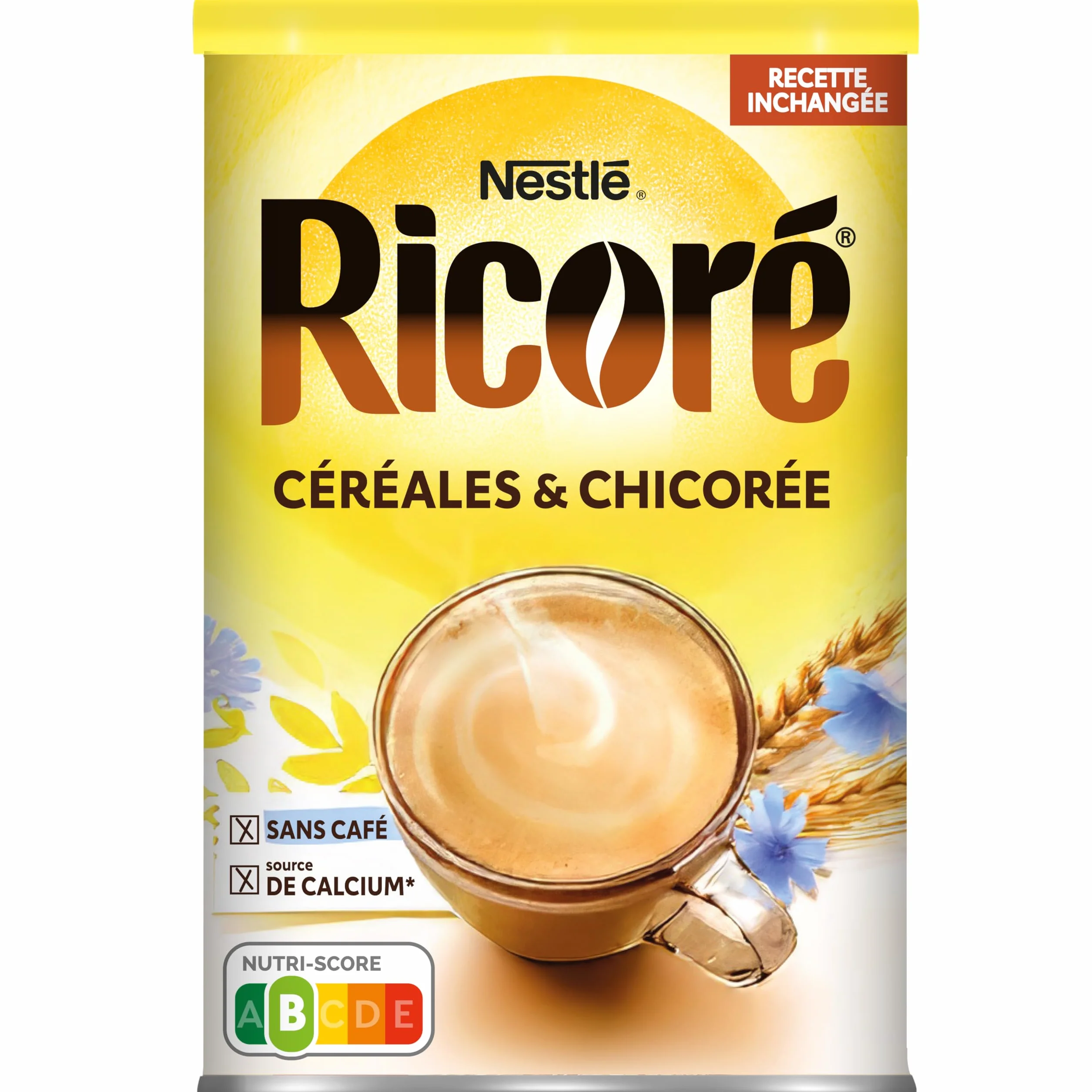 RICORÉ aux céréales, Chicorée & Céréales solubles, Boîte 250g - Pack de 6 Boites