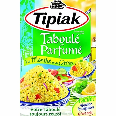 Tipiak Préparation pour Taboulé Parfumé à la Menthe et au Citron par 2 Sachets de 350g (lot de 4)