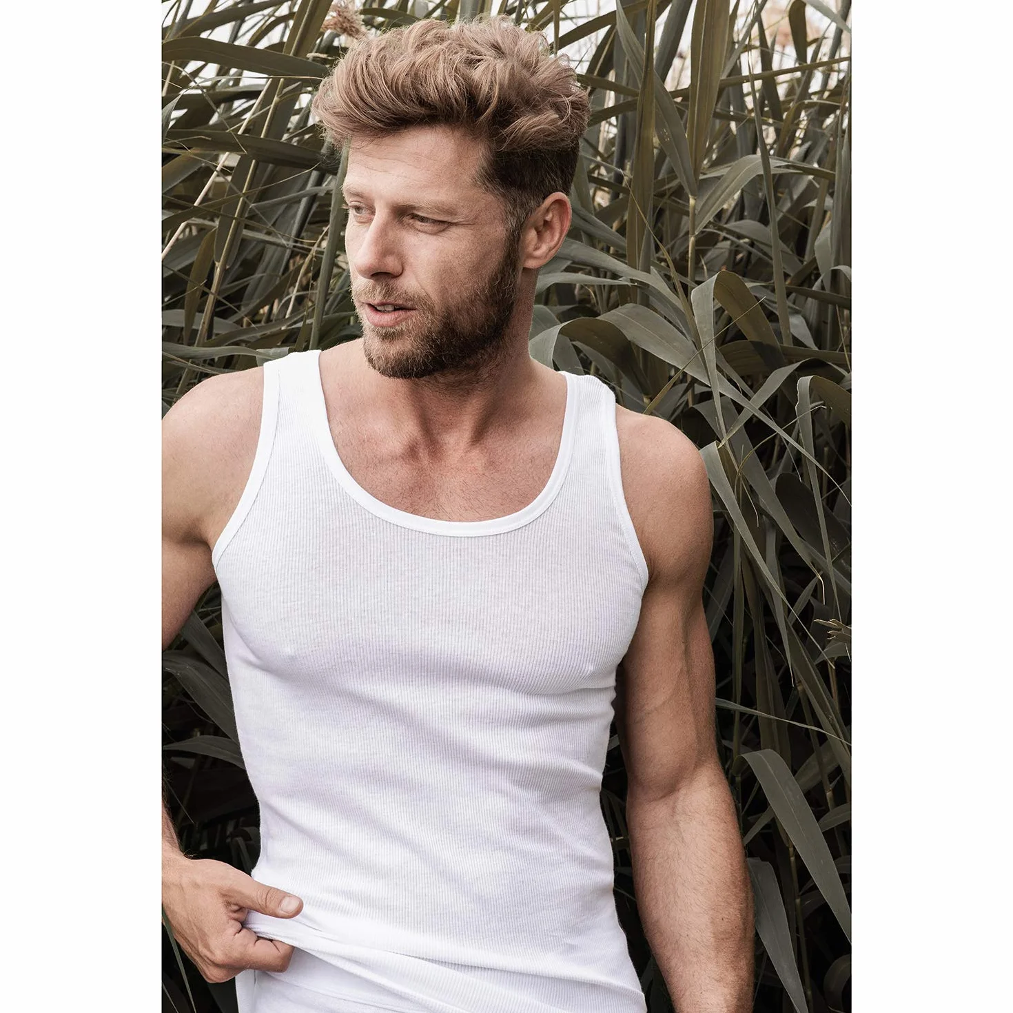 Lot de 5 débardeurs blanc CELODORO original - maillot de corps double côtelé 100% coton peigné