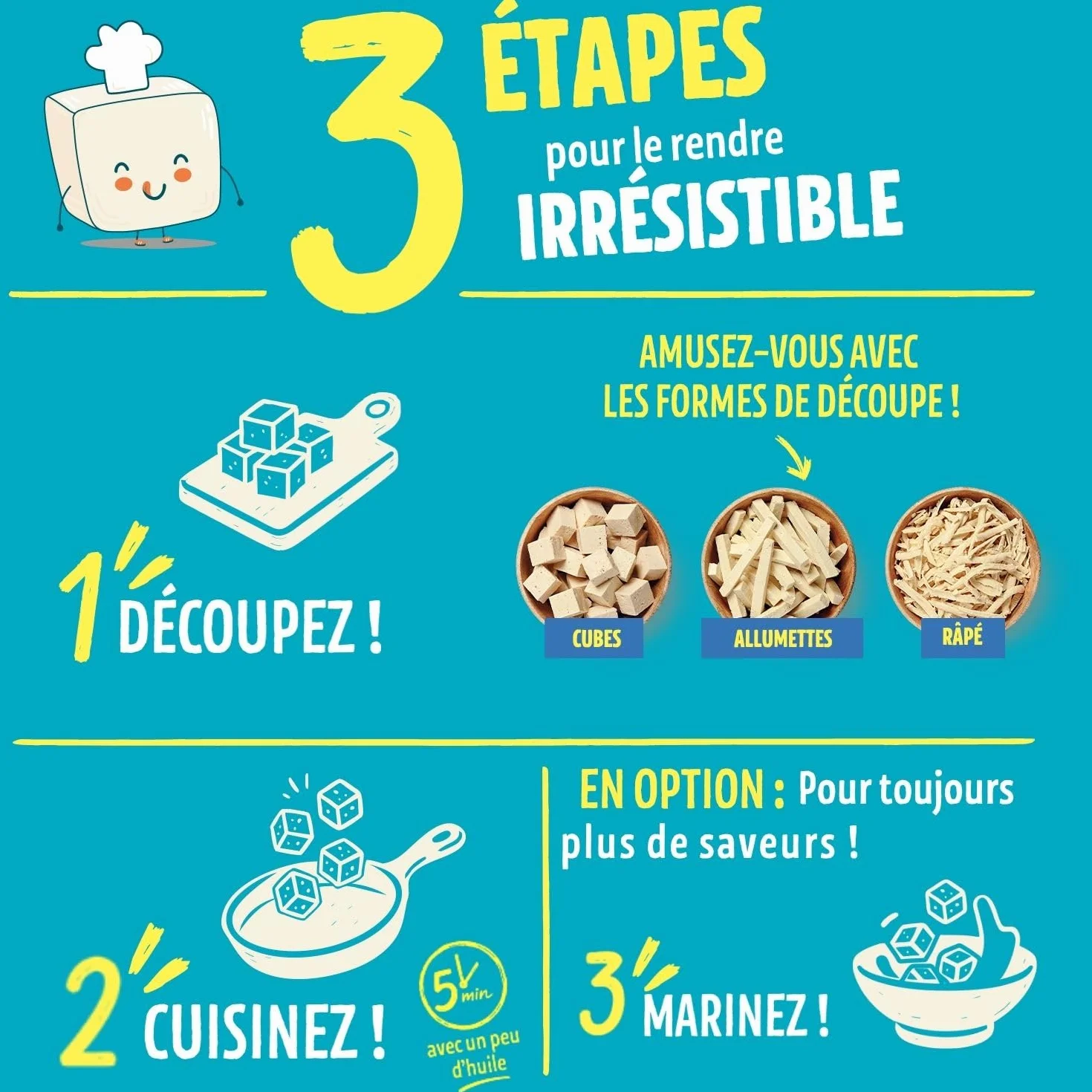 CÉRÉAL BIO – Tofu Fumé Bio – Riche en Protéines – Fabriqué en France – Alternative Végétale – Nutri-Score A – 200 g