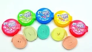 Boîtes de Bubble Gum 90g 4 Goûts Acidulé Fruit Lot de 5