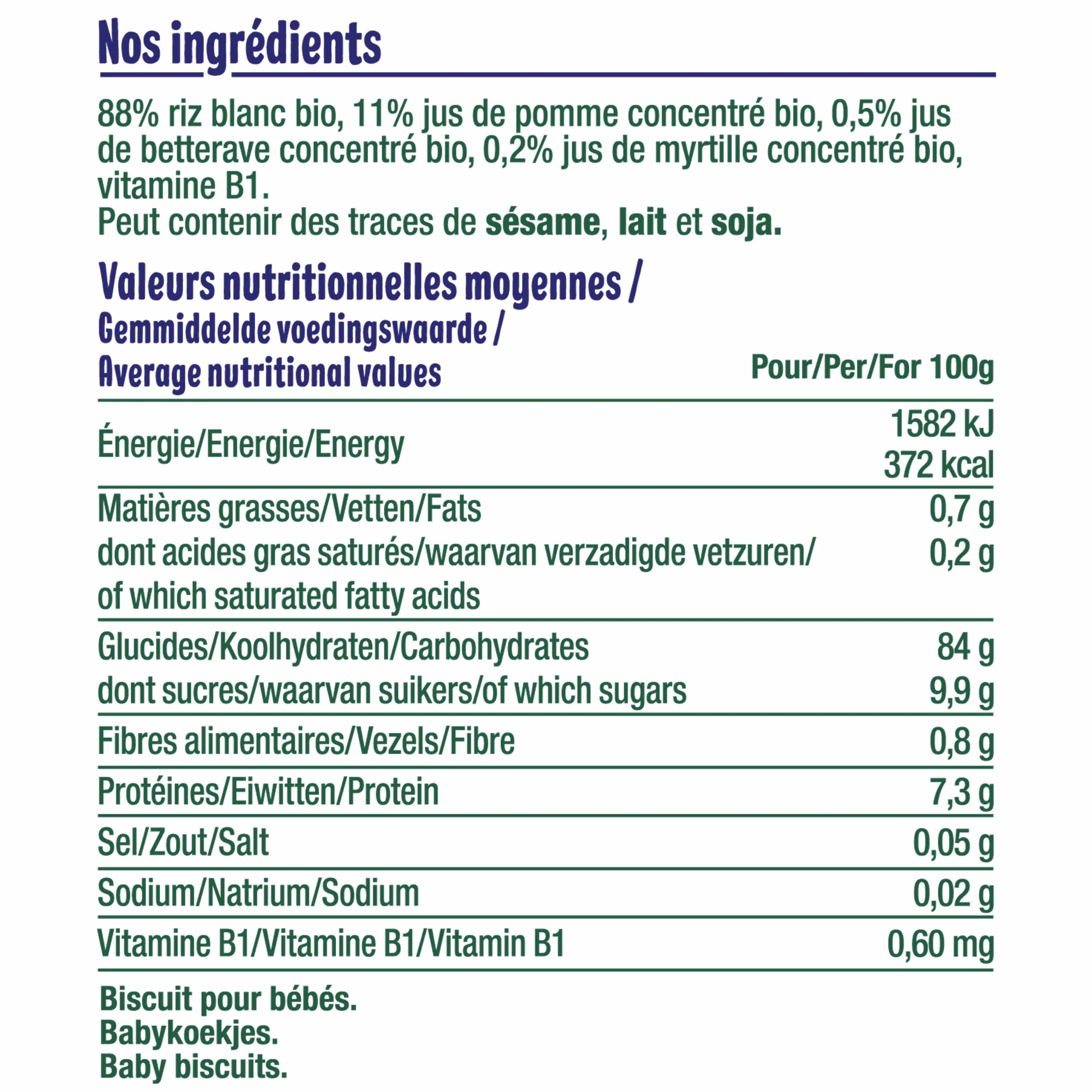 GOOD GOÛT - Mini-Galettes De Riz À La Myrtille - Biscuits Bébé - Dès 10 Mois - Légères Et Fondantes - Format Nomade - 8x40g