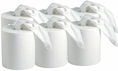 6 Bobines Dévidage Central | Essuie-Tout | Ecolabel | 450 Feuilles | 2 Plis | 19x24cm