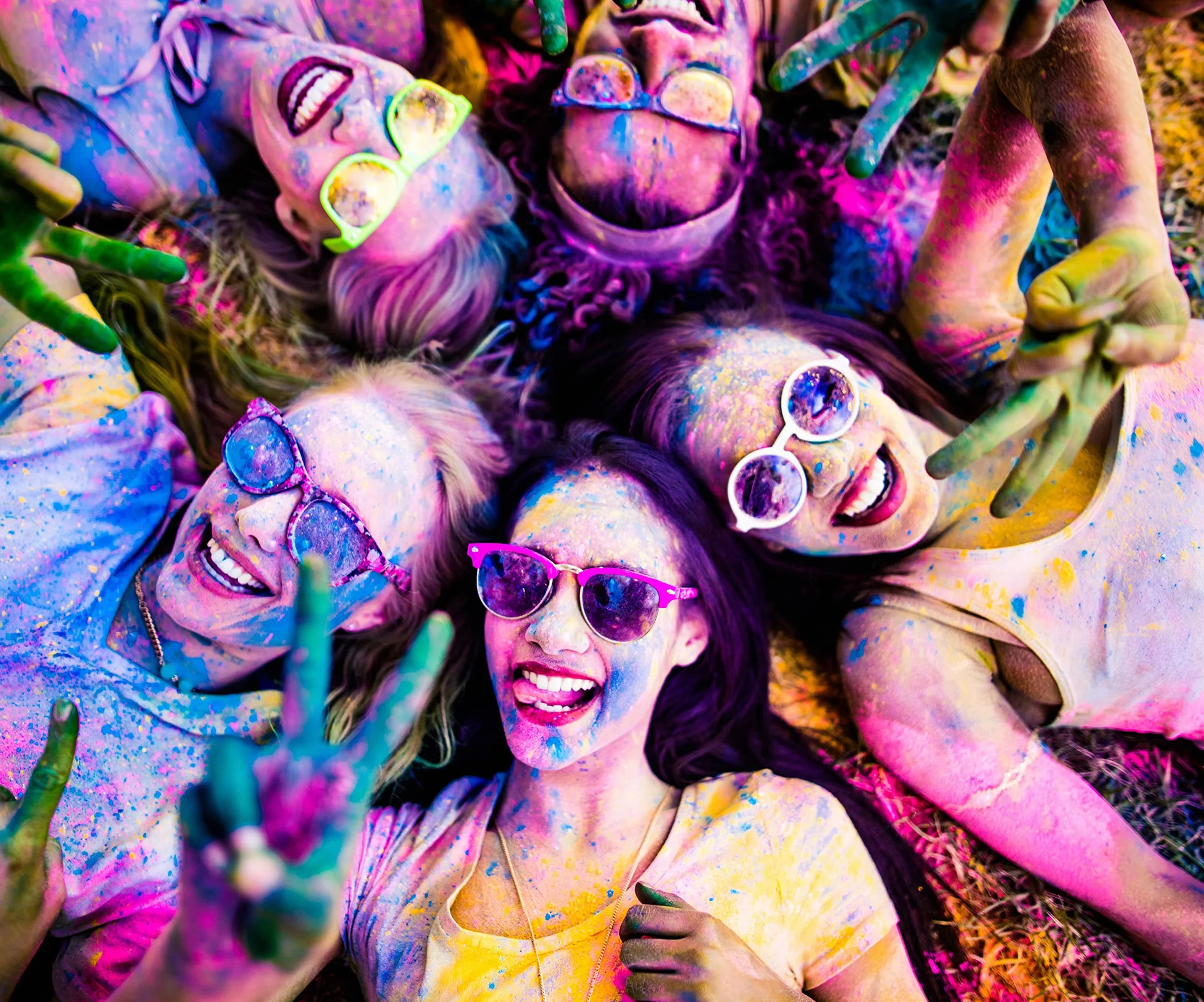Poudre Holi - Sac 1 kg - 9 Couleurs Différentes - Peignez en Couleur vos Fêtes Holi et Holi Run