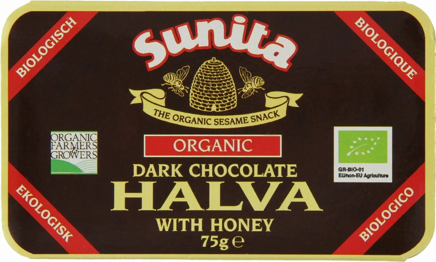 Sunita Org Dark 75g Halva Chocolat