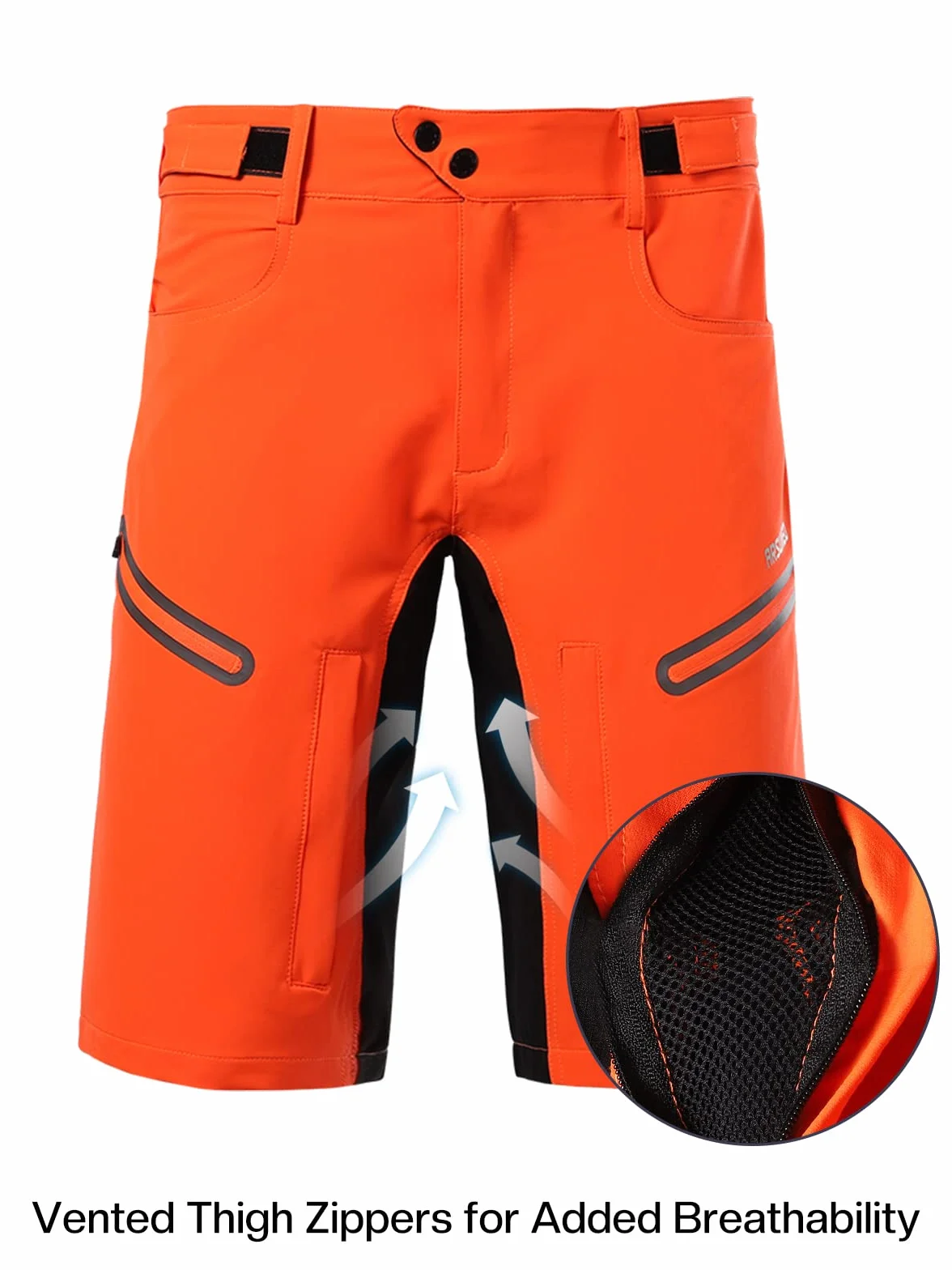 Short de Cyclisme Homme ARSUXEO Coupe Ample Ceinture Anti-humidité